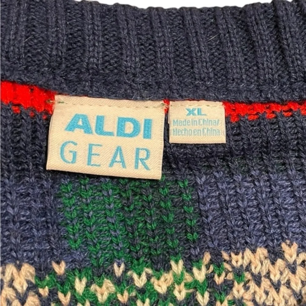 XL Aldi Christmas Sweater Adult Mens Ugly Nutcracker Green